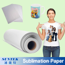 Papier de transfert de sublimation de petit pain de 100GSM A3 A4 pour le tissu de polyester